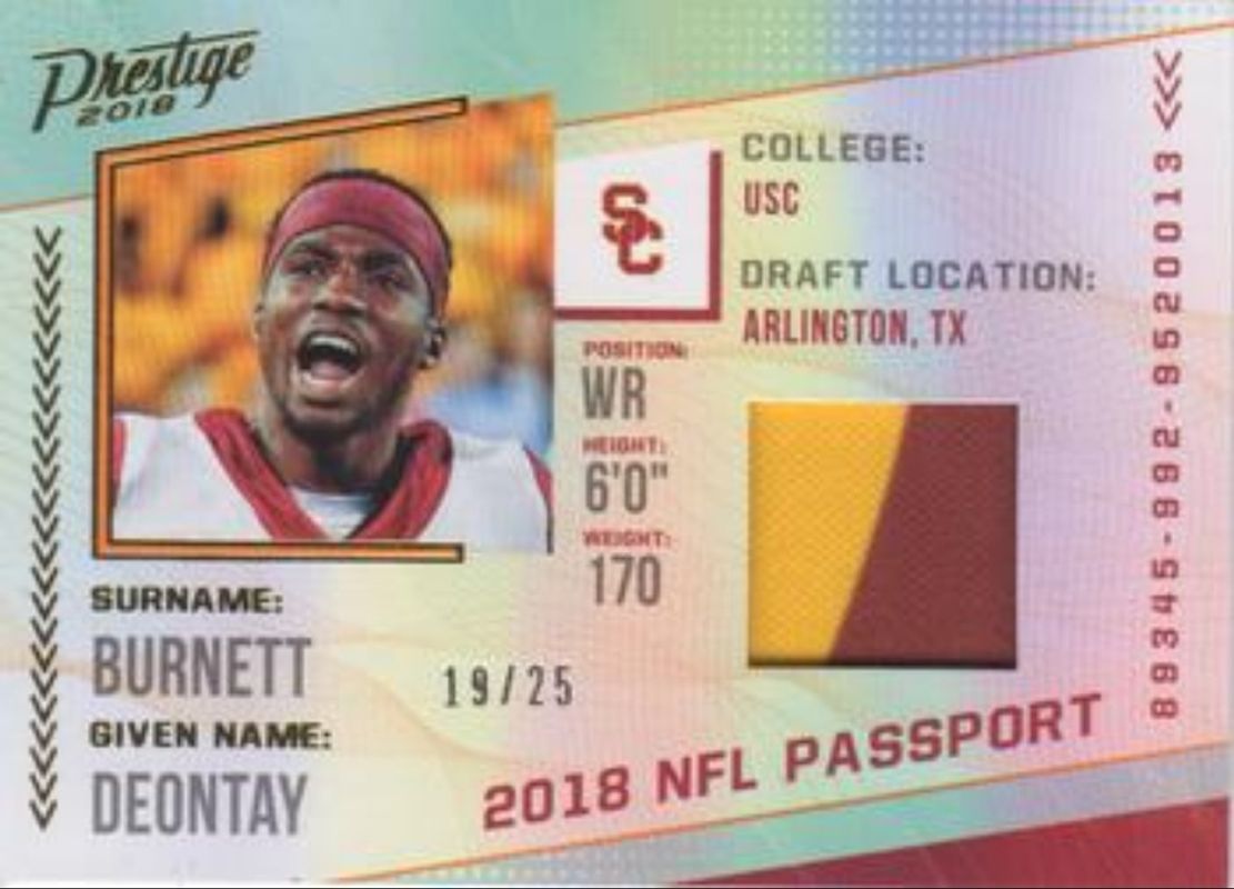 2018 Prestige #PP-DB NFL Passport - Memorabilia