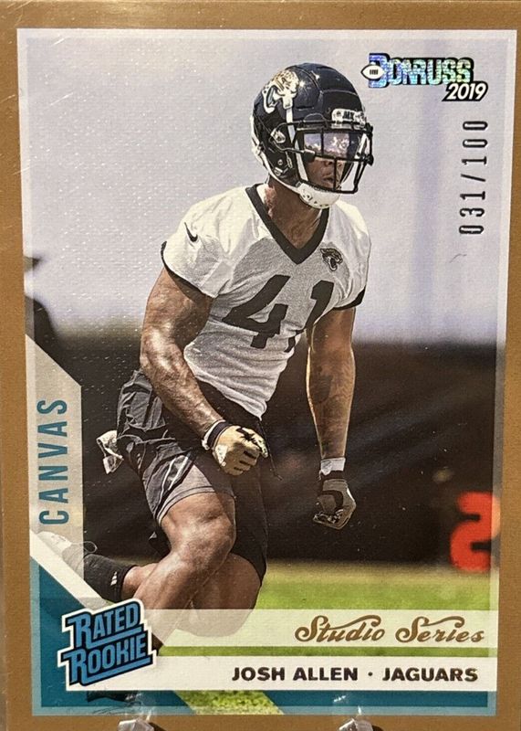 Josh Hines-Allen 2019 Donruss #343 Canvas Studio Series /100 Rookie RAW