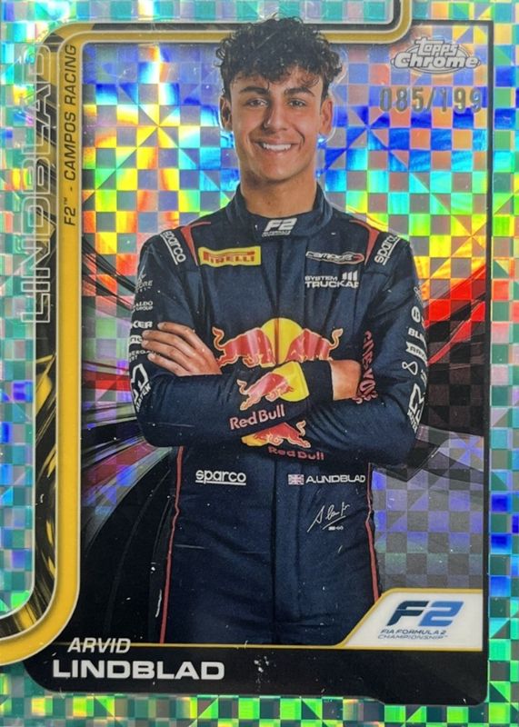 2025 Topps Chrome Formula 1 #23 Aqua Checker Flag Refractor /199