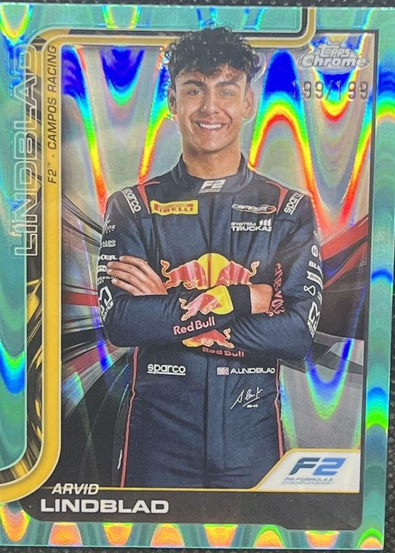2025 Topps Chrome Formula 1 #23 Aqua RayWave Refractor /199