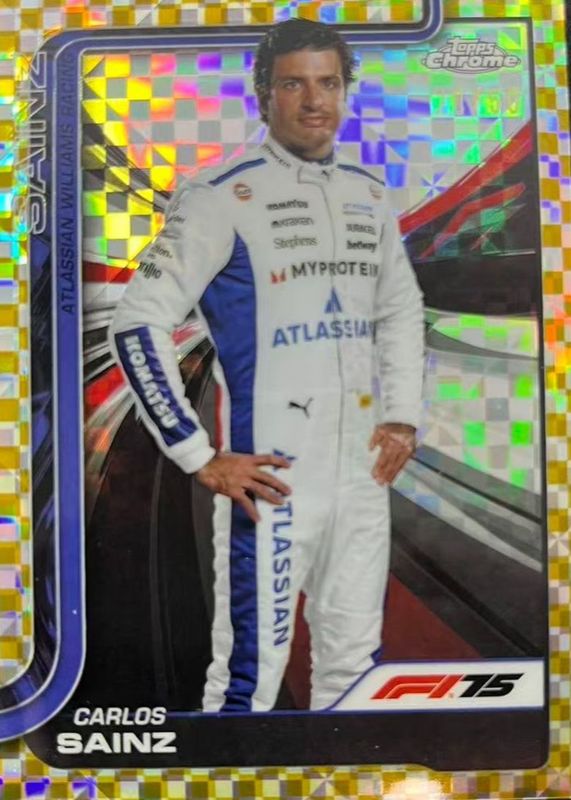 2025 Topps Chrome Formula 1 #18 Gold Checker Flag Refractor /50