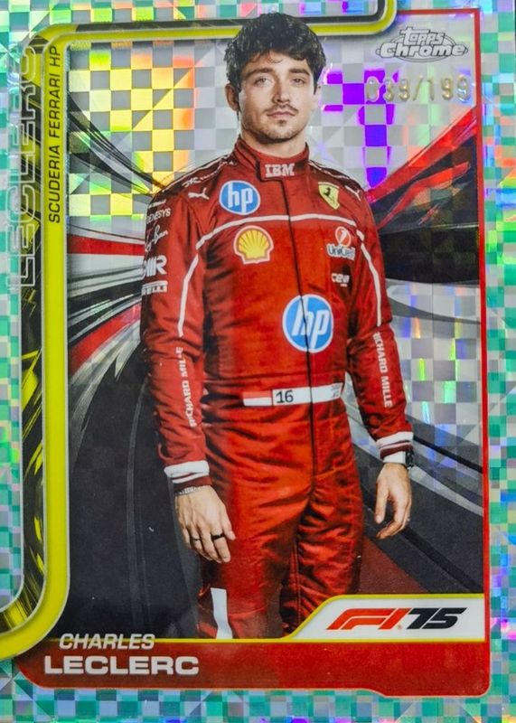 2025 Topps Chrome Formula 1 #3 Aqua Checker Flag Refractor /199