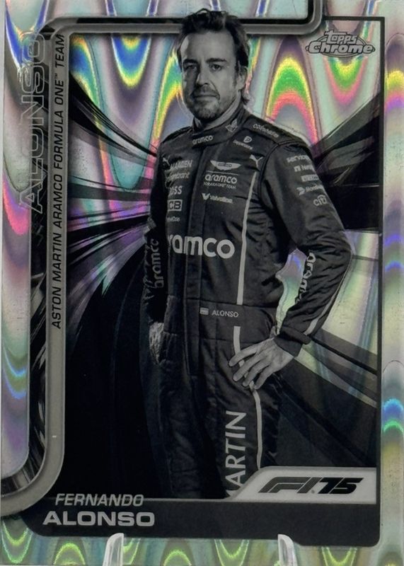 2025 Topps Chrome Formula 1 #9 Black & White RayWave Refractor