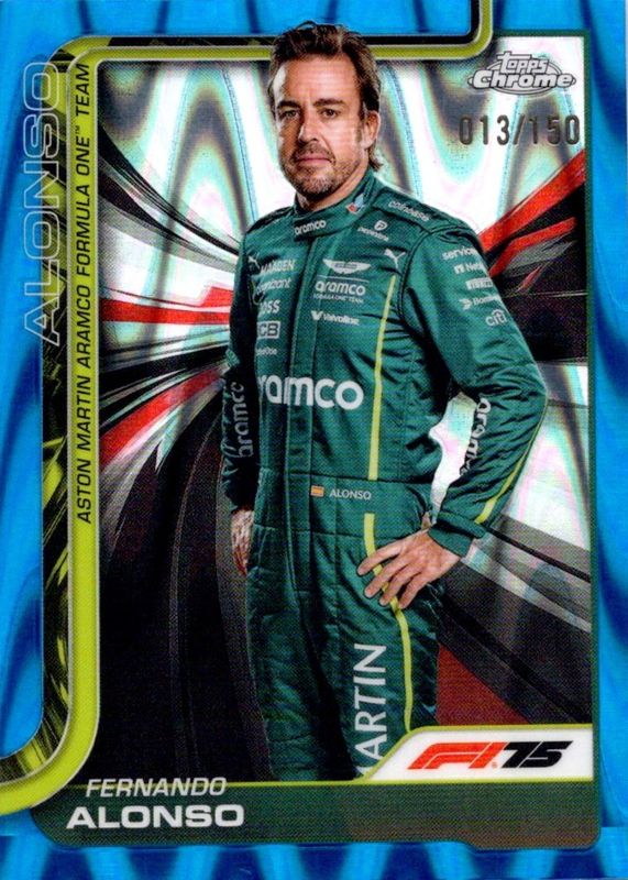 2025 Topps Chrome Formula 1 #9 Blue RayWave Refractor /150