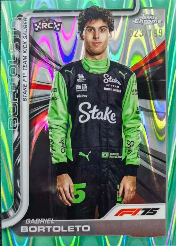 2025 Topps Chrome Formula 1 #20 Aqua RayWave Refractor /199