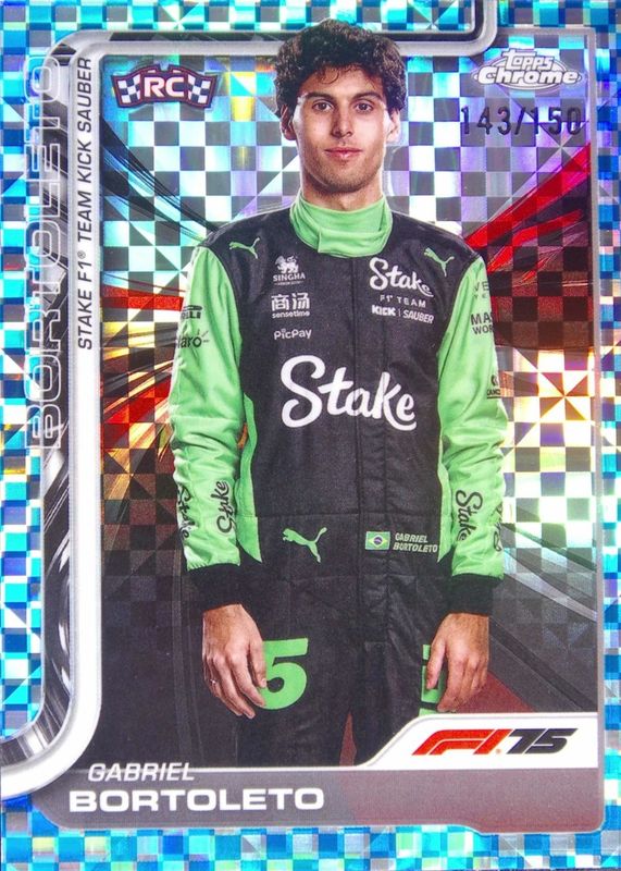 2025 Topps Chrome Formula 1 #20 Blue Checker Flag Refractor /150