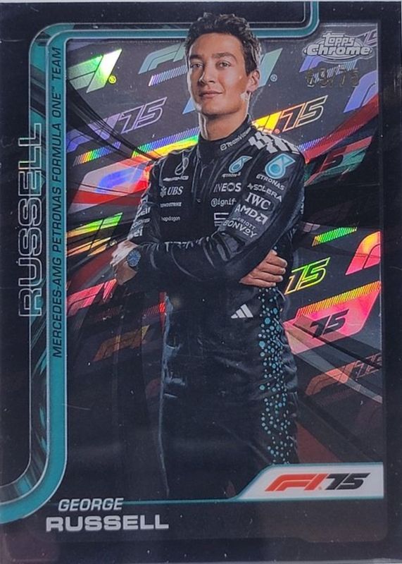 2025 Topps Chrome Formula 1 #7 75th Anniversary Refractor /75