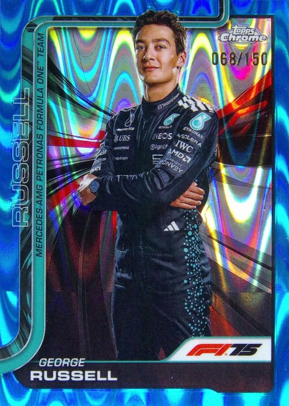 2025 Topps Chrome Formula 1 #7 Blue RayWave Refractor /150