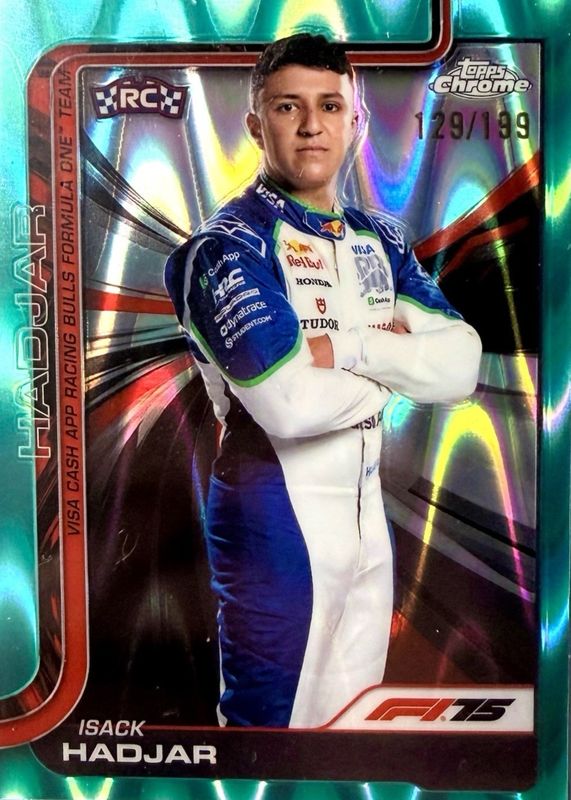 2025 Topps Chrome Formula 1 #12 Aqua RayWave Refractor /199