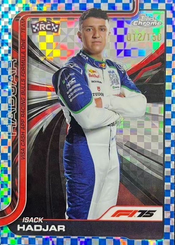 2025 Topps Chrome Formula 1 #12 Blue Checker Flag Refractor /150