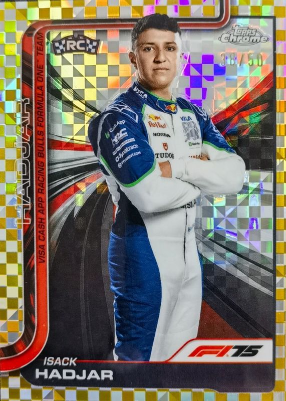 2025 Topps Chrome Formula 1 #12 Gold Checker Flag Refractor /50