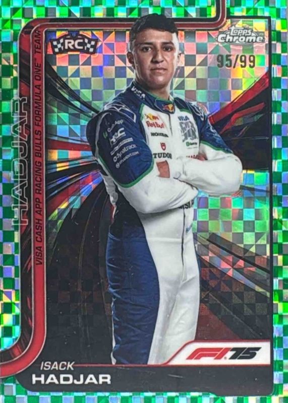 2025 Topps Chrome Formula 1 #12 Green Checker Flag Refractor /99