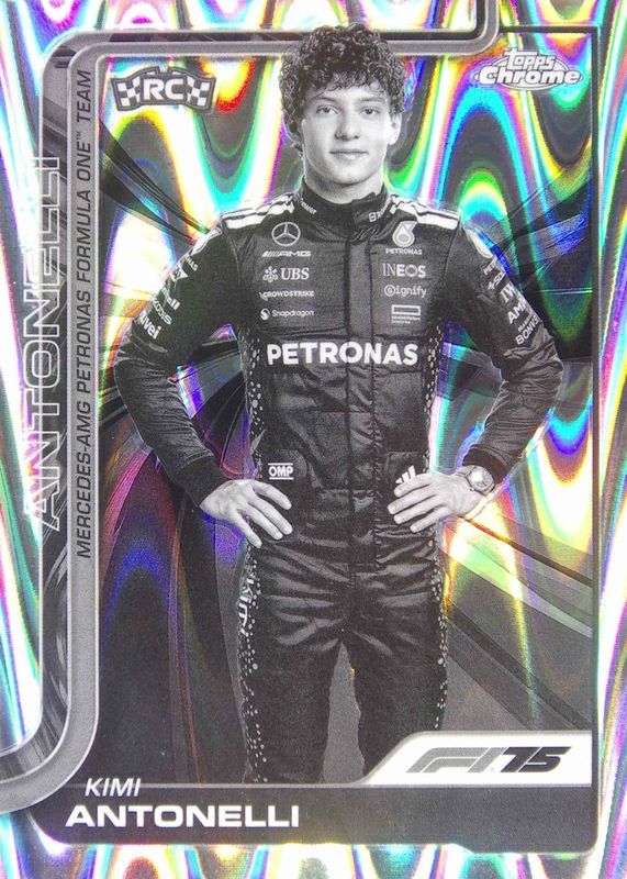 2025 Topps Chrome Formula 1 #8 Black & White RayWave Refractor