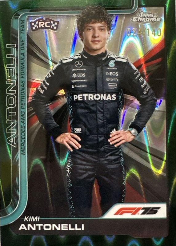 2025 Topps Chrome Formula 1 #8 Forest Green RayWave Refractor /140