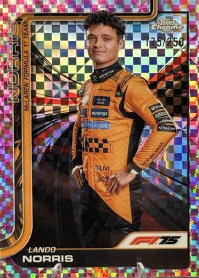 2025 Topps Chrome Formula 1 #5 Pink Checker Flag Refractor /250