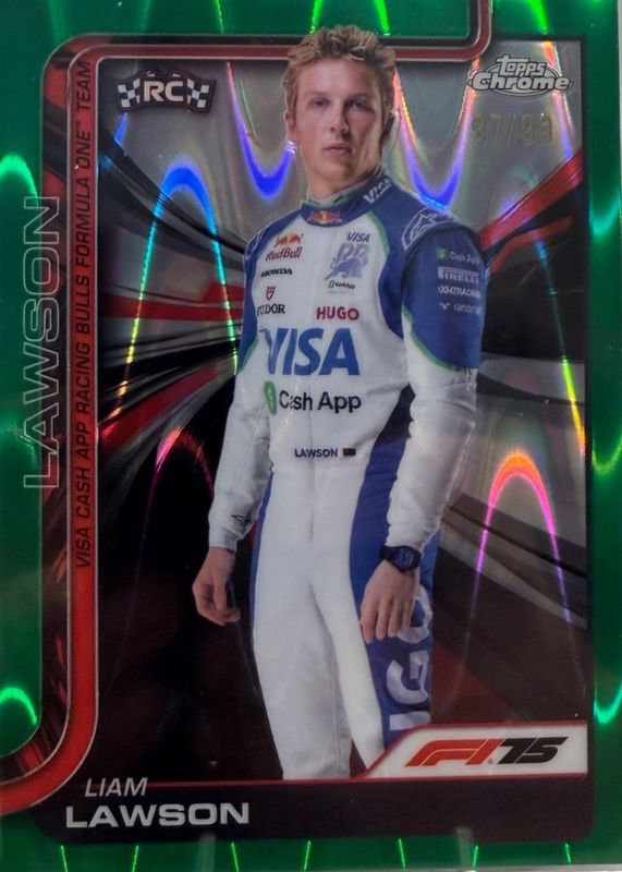 2025 Topps Chrome Formula 1 #11 Green RayWave Refractor /99