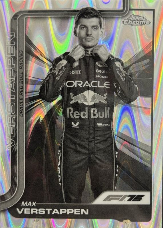 2025 Topps Chrome Formula 1 #1 Black & White RayWave Refractor