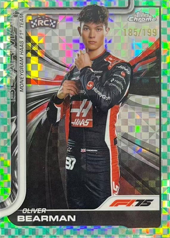 2025 Topps Chrome Formula 1 #14 Aqua Checker Flag Refractor /199