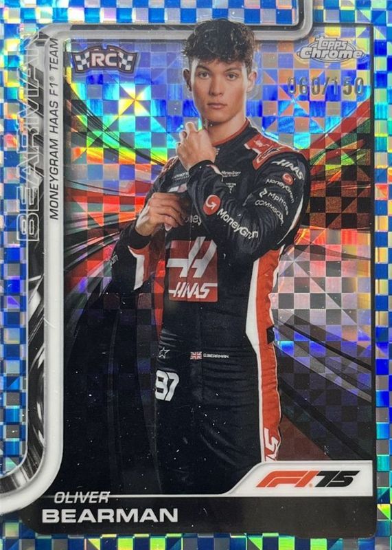 2025 Topps Chrome Formula 1 #14 Blue Checker Flag Refractor /150