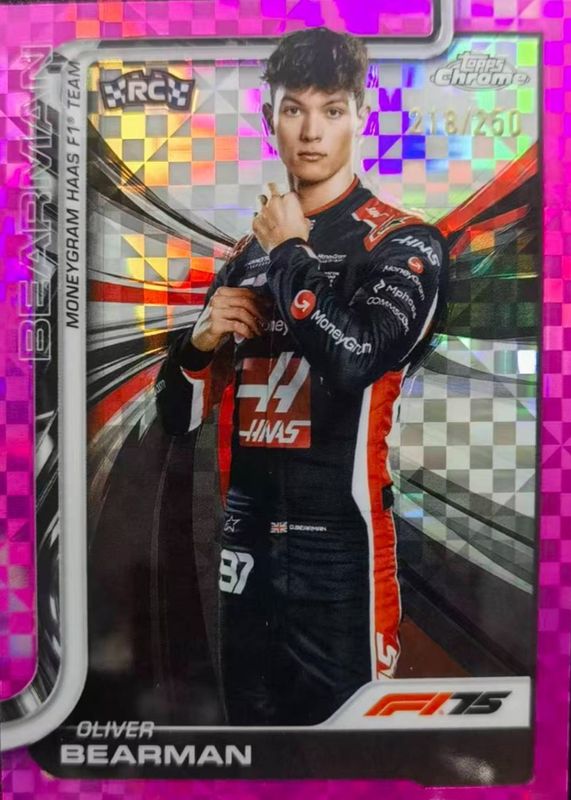 2025 Topps Chrome Formula 1 #14 Pink Checker Flag Refractor /250