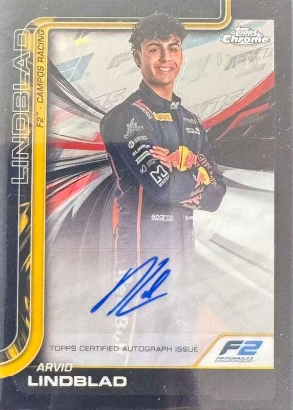 2025 Topps Chrome Formula 1 #CAC-LIN Chrome Autographs - 75th Anniversary Refractor /75