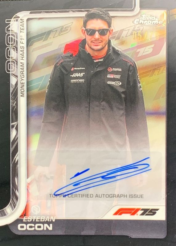 2025 Topps Chrome Formula 1 #CAC-OCO Chrome Autographs - 75th Anniversary Refractor /75