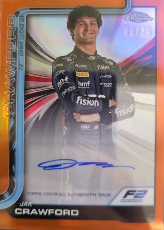 2025 Topps Chrome Formula 1 #CAC-CRA Chrome Autographs - Orange Refractor /25