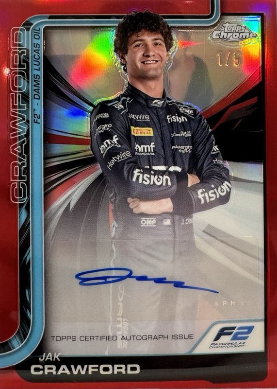 2025 Topps Chrome Formula 1 #CAC-CRA Chrome Autographs - Red Refractor /5