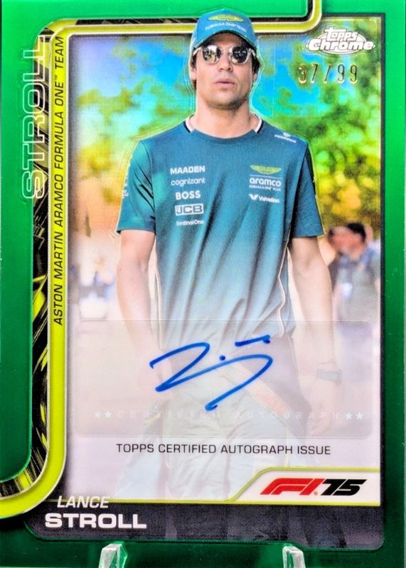 2025 Topps Chrome Formula 1 #CAC-STR Chrome Autographs - Green Refractor /99
