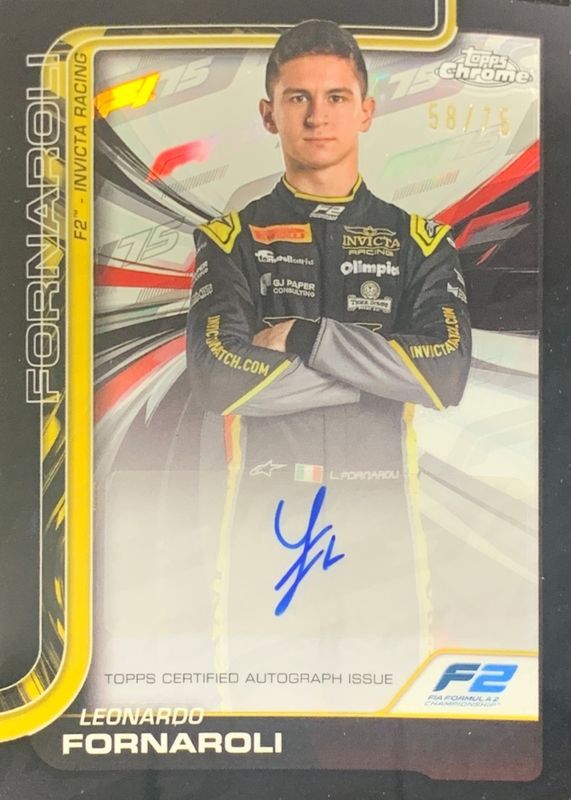 2025 Topps Chrome Formula 1 #CAC-FOR Chrome Autographs - 75th Anniversary Refractor /75