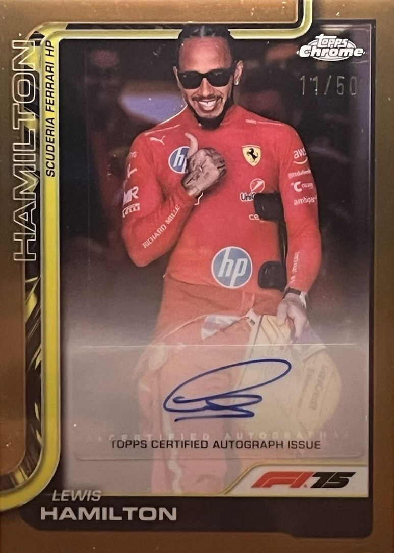 Lewis Hamilton 2025 Topps Chrome Formula 1 #CAC-HAM Chrome
