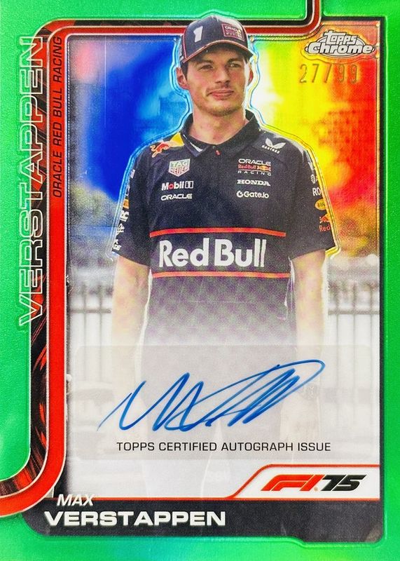 2025 Topps Chrome Formula 1 #CAC-VER Chrome Autographs - Green Refractor /99