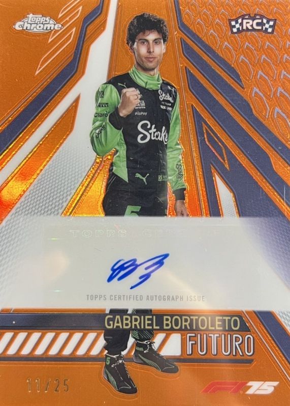 2025 Topps Chrome Formula 1 #FUT-BOR Futuro Autographs - Orange Refractor /25