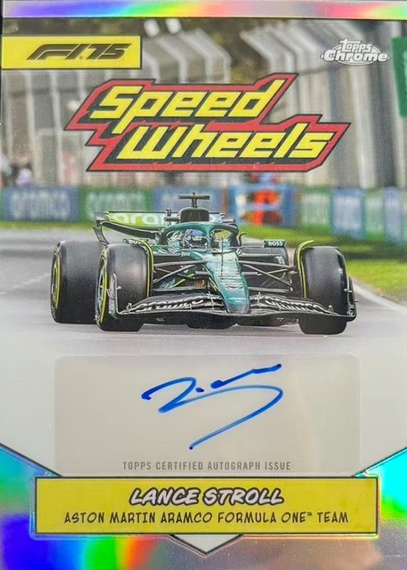 2025 Topps Chrome Formula 1 #75A-5 1975 Speed Wheel Signatures
