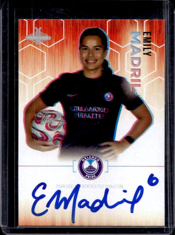 2023 Parkside NWSL Collection #SS-EM Signatures Series Red Hex /99