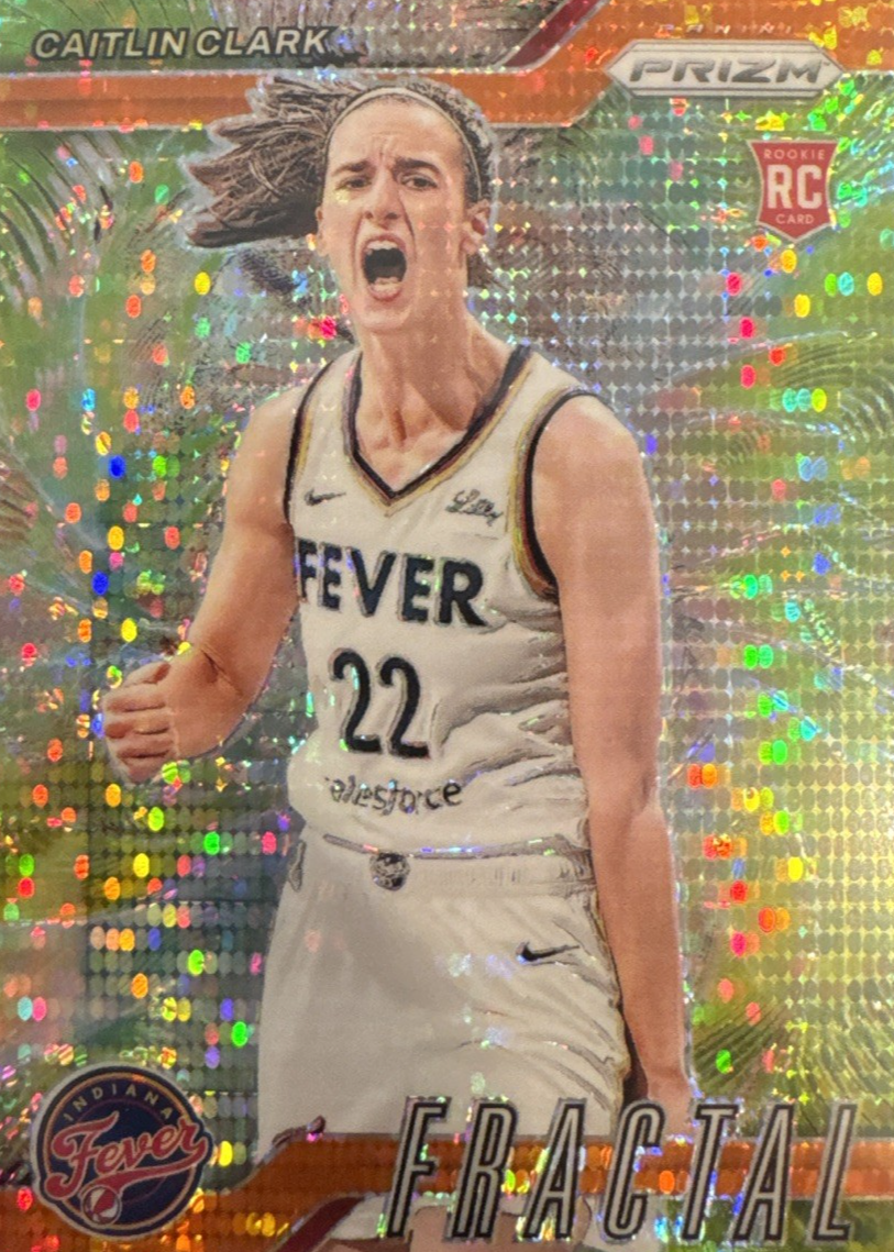 Caitlin Clark 2024 Prizm WNBA #1 Fractal - Orange Pulsar /75 Price