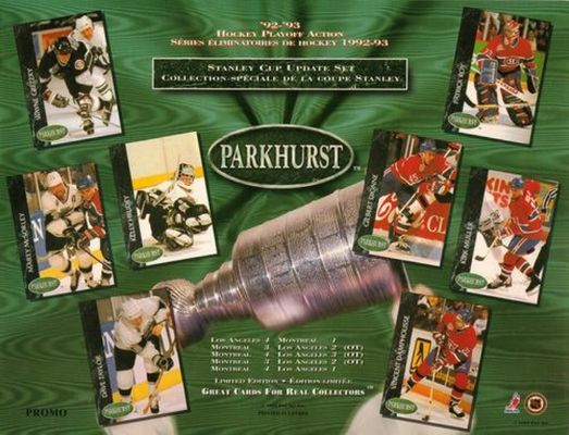 1992 Parkhurst '92 '93 Playoff Hockey Action Sheet