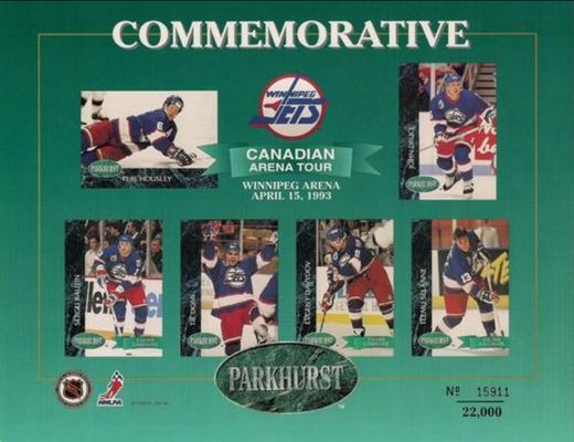 1992 Parkhurst Canadian Arena Tour Sheets /22000