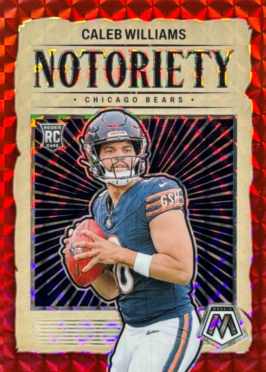 Caleb Williams 2024 Mosaic #18 Notoriety - Red Price Guide