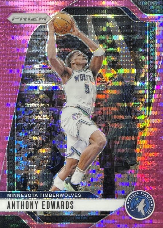 Anthony Edwards 2024 Prizm #100 Pink Pulsar /42 RAW