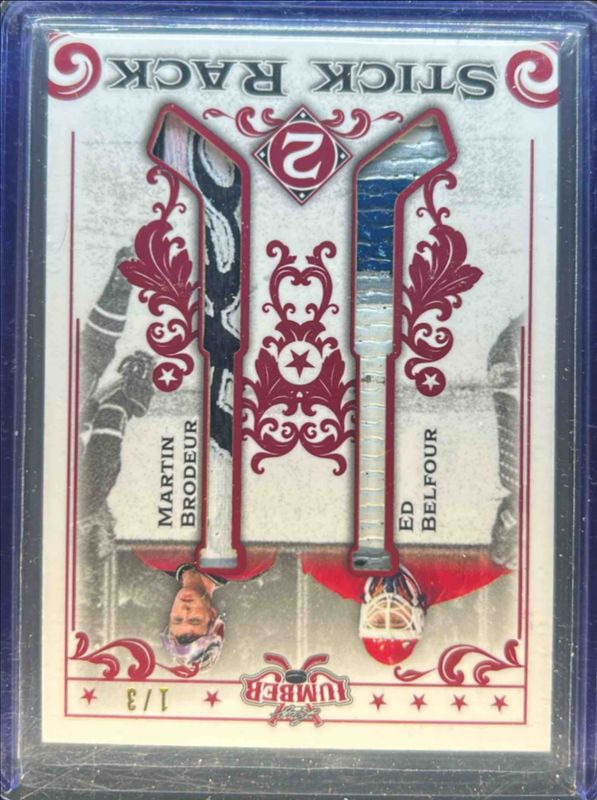 2021 Leaf Lumber #SRG-02 Stick Rack 2 Goalies Red