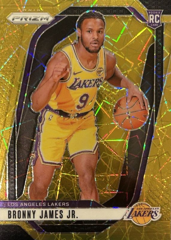 Bronny James Jr. 2024 Prizm #243 Gold Lazer /10 Rookie RAW