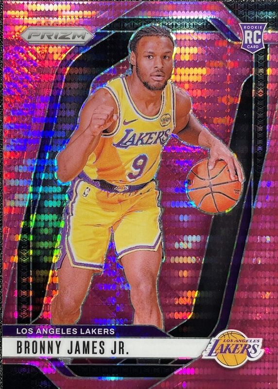 Bronny James Jr. 2024 Prizm #243 Pink Pulsar /42 Rookie RAW