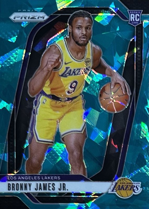Bronny James Jr. 2024 Prizm #243 Teal Ice /225 Rookie RAW