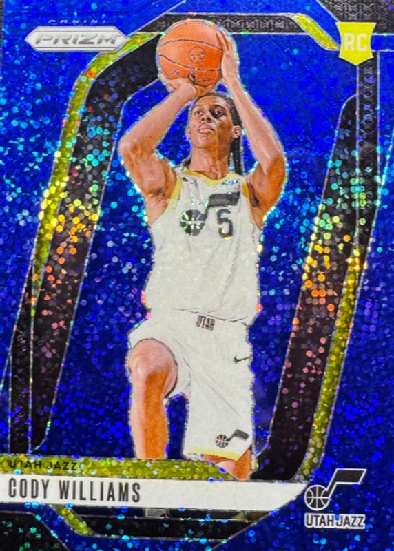 Cody Williams 2024 Prizm #232 Blue Sparkle /144 Rookie RAW