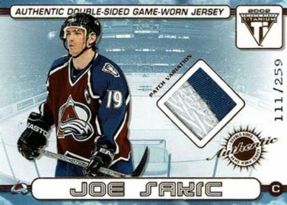 2001 Pacific Private Stock Titanium #12 Authentic Double Sided Patches /56