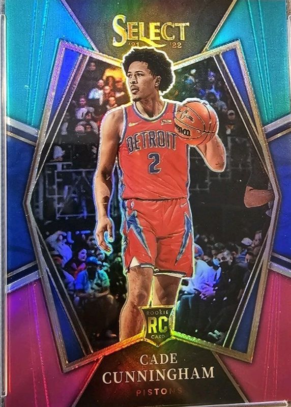 Cade Cunningham 2021 Select #116 Premier Level Teal White Pink /49 Rookie RAW