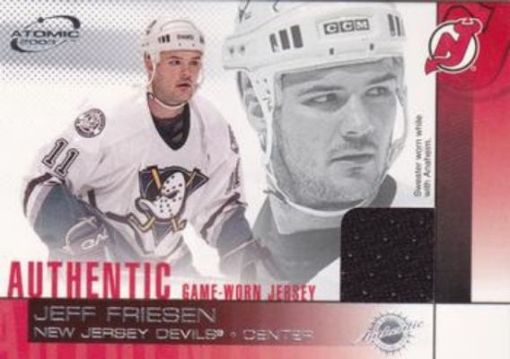 2002 Pacific Atomic #12 Authentic Game Worn Jersey