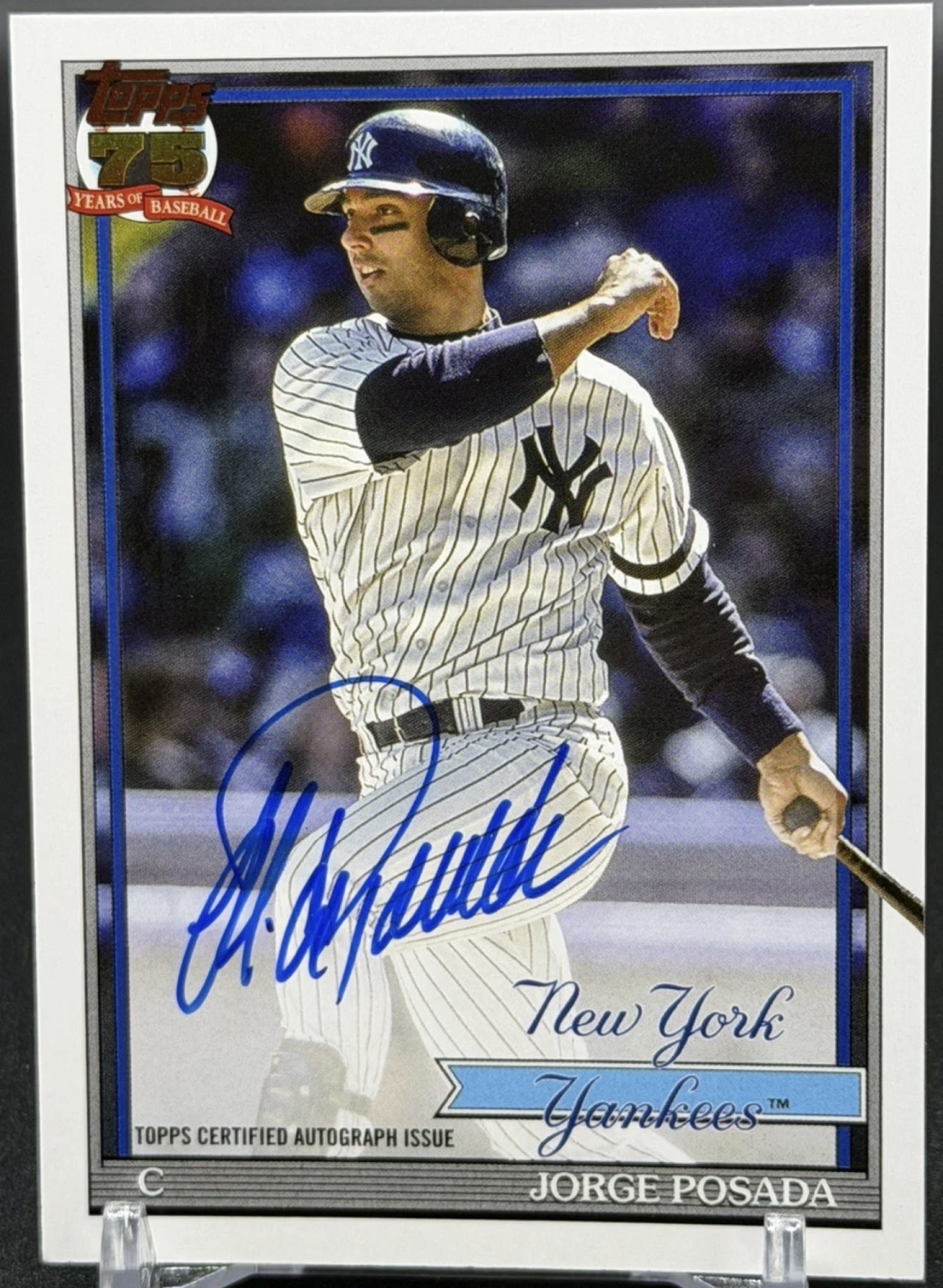 topps Jorge Posada サイン入りカード /100 ヤンキース ホルヘ・ポサダ 