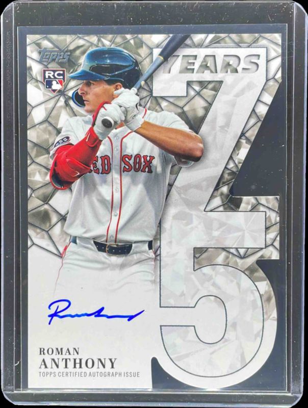 Roman Anthony 2026 Topps #75YA-RA 75 Years of Topps Die-Cut